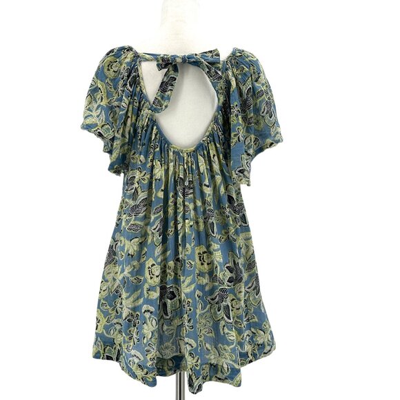 Free People Womens Small Dress Kauai Getaway Mini Floral Ocean Combo Tunic - Picture 4 of 8
